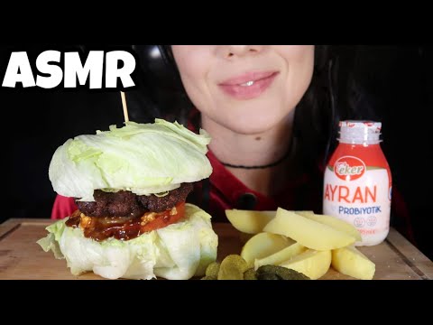 FİT BURGER MENÜ ASMR | Düşük Kalorili Diyet Hamburger | Asmr Türkçe | Mukbang