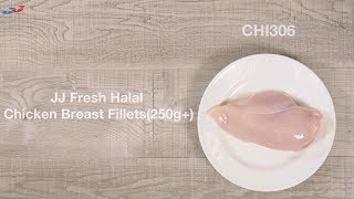 Jj Fresh Halal Chicken Breast Fillets-250G