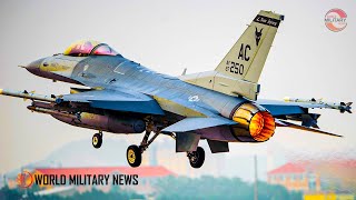 Surprised Russia 177Th Fighter Wing F-16C Taxi And Takeoff