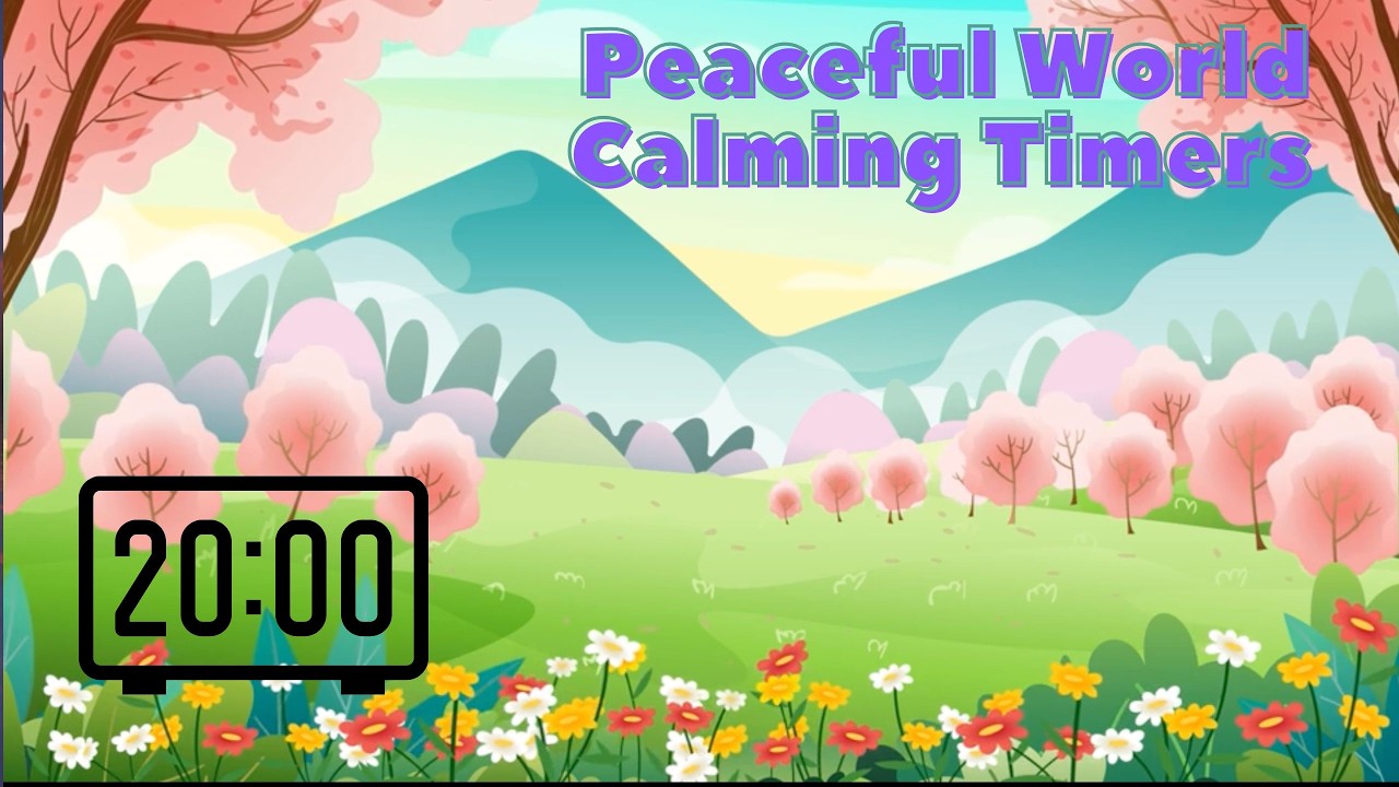 Spring 🌺 Peaceful World Calming Timer 20 minute timer #countdowntimer ...