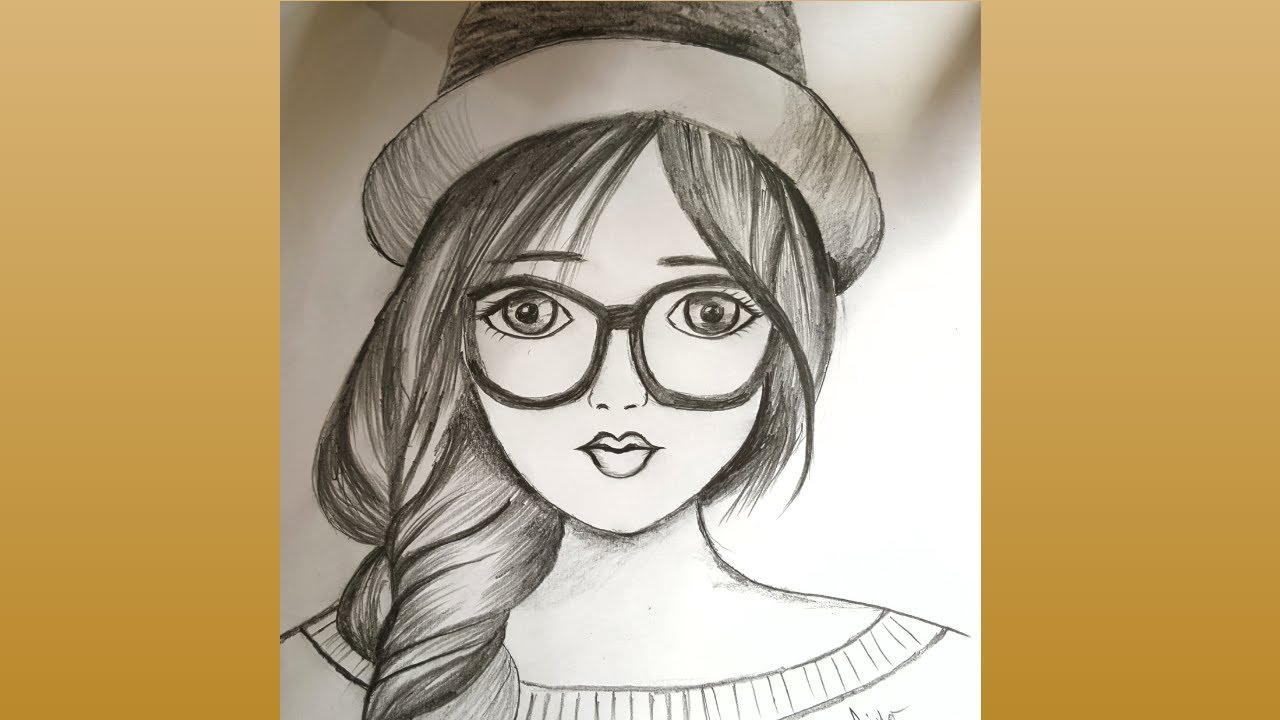 Easy Drawing Pencil Sketch Easy/ Beautiful Girl Sketch Drawing ...