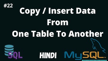 Copy / Insert Data from one table to another table in SQL Server | Complete  SQL Course In Hindi