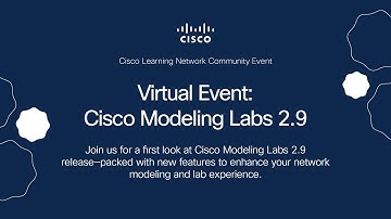 Cisco Modeling Labs 2.9