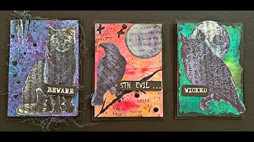 Mixed media ATC with Lindy