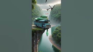 "Deadly Bus Entangled by Giant Snake" #shorts #snake #nature