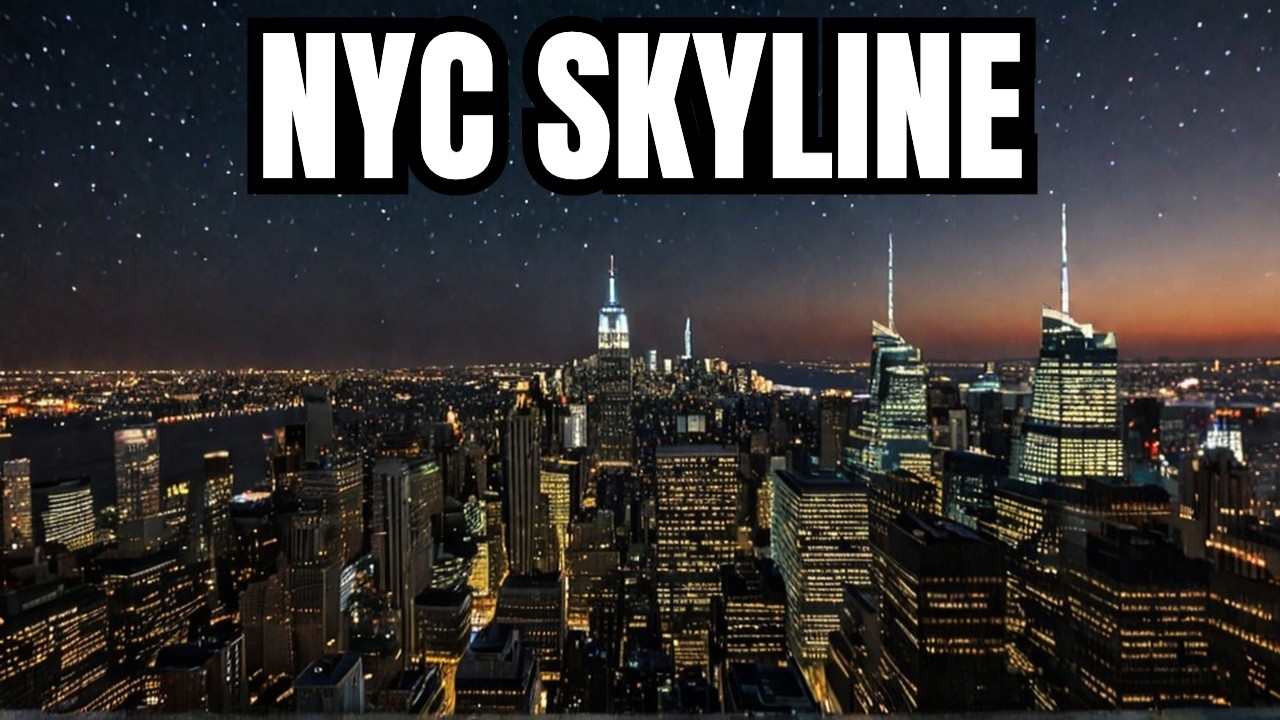 New York Skyline 🌃 | Manhattan by Night | DUMBO to Brooklyn Bridge