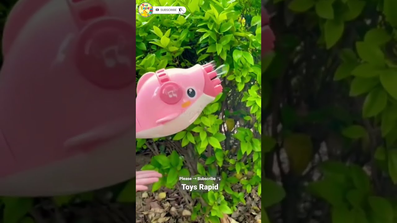 Kids Playing Dolphin bubble gun automatic bubble maker Best launched toys | vladandniki Ryan'sworld