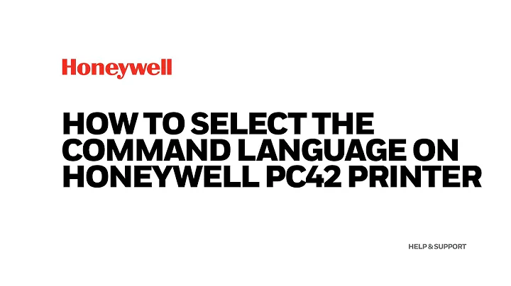How to select the Command Language on Honeywell PC42 printer