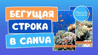 Анимация бегущей строки в Canva