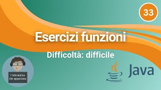 ☕ Java ITA #33 - Esercizi PRATICI sulle funzioni Java #3 | Tutorial GRATIS Principianti
