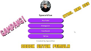 CARA BIKIN WEBSITE BIO LINK HANYA PAKAI HTML DAN CSS, COCOK UNTUK PEMULA!