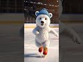 little cute bear skating