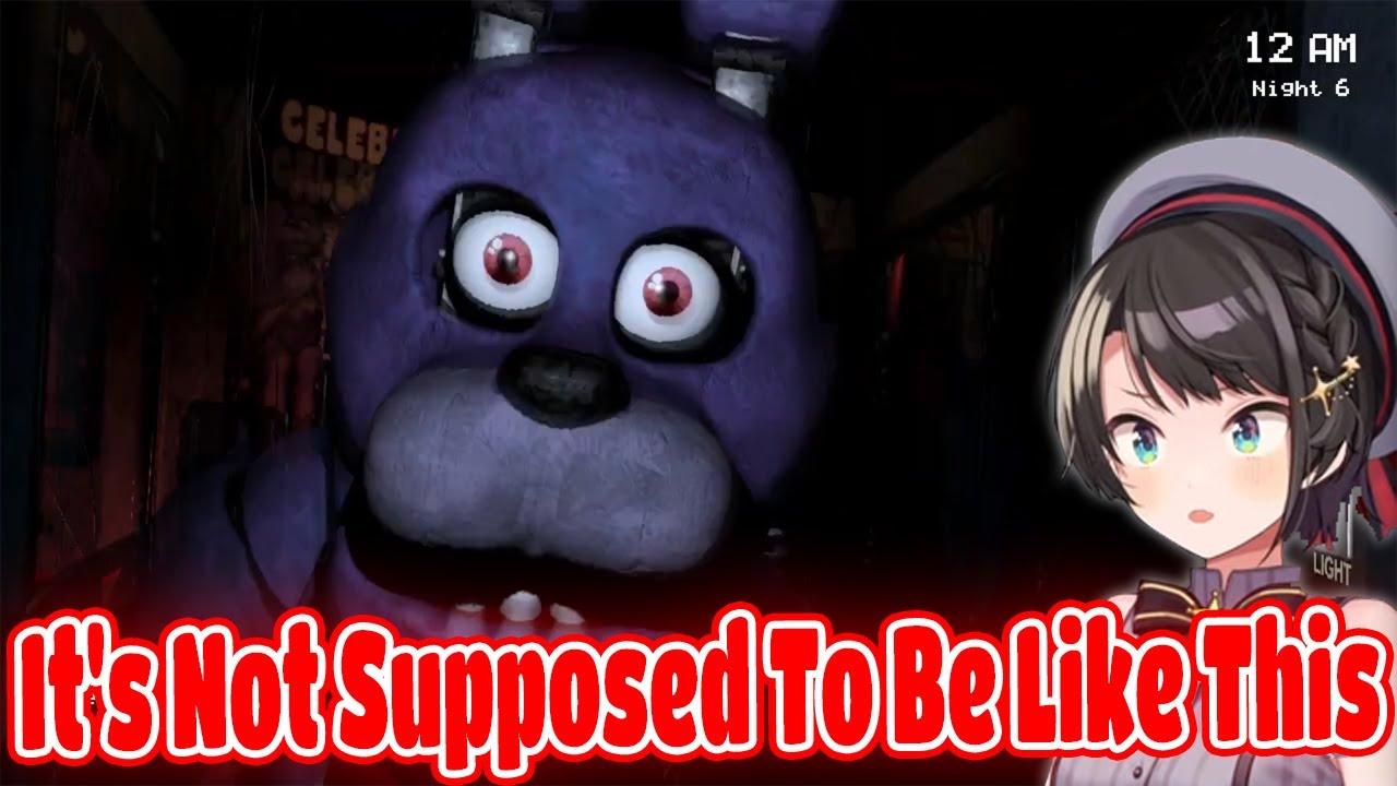 Oozora Subaru Funny Reactions Experience In Five Night At Freddys Hololive【ENG SUB】