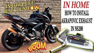 Akrapovic Exhaust In Ns200 🚀💥/ How To Install Akrapovic Exhaust / Ns200 Akrapovic Exhaust