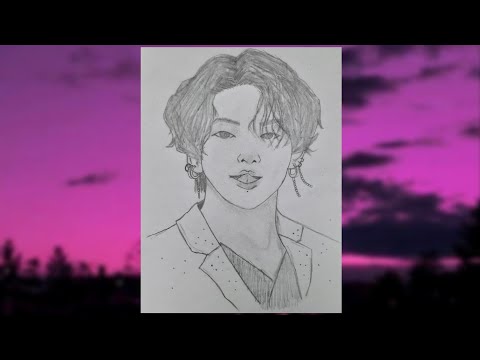 Drawing BTS Jungkook❣🔥(REQUESTED) #viral #bts #jk #jeonjungkook #viraldrawing #jungkookhot #diy