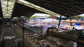 Timelapse inschuiven stationspassage Tilburg - oktober 2014