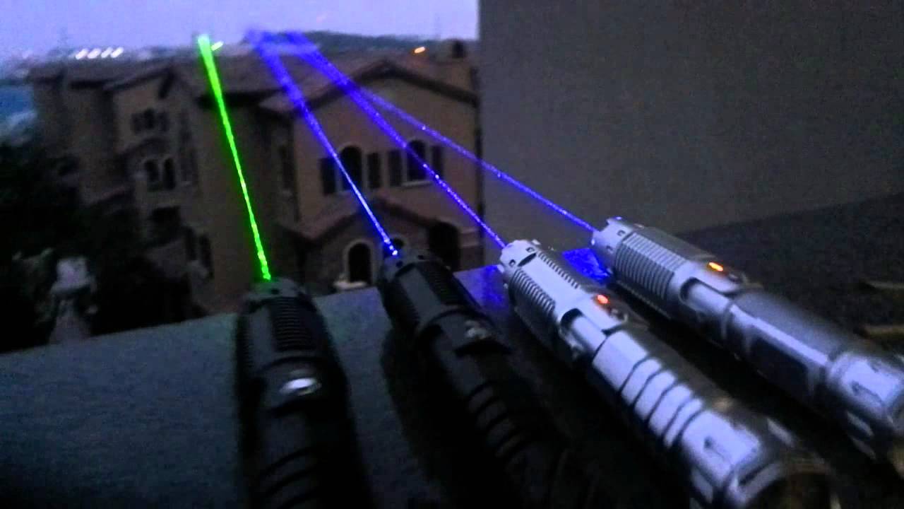Beam at NIGHTFALL, 532nm green lasers, 445nm Blue Laser, JETLASERS PL E ...