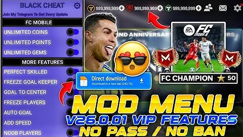 FC Mobile 26 MOD MENU v26.0.01 - Unlimited Money+Fc Points | FC MOBILE MOD APK UNLIMITED MONEY