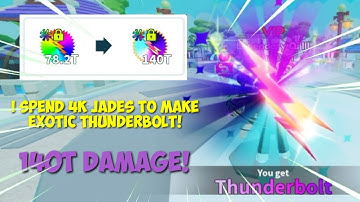 MAKING EXOTIC THUNDERBOLT! I SPEND 4K JADE IN WEAPON FIGHTING SIMULATOR | Roblox