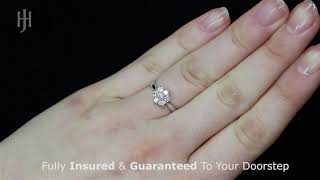 9ct W/G 0.50ctw Diamond Flower / Cluster Ring - Hatton Jewellers London HJ357