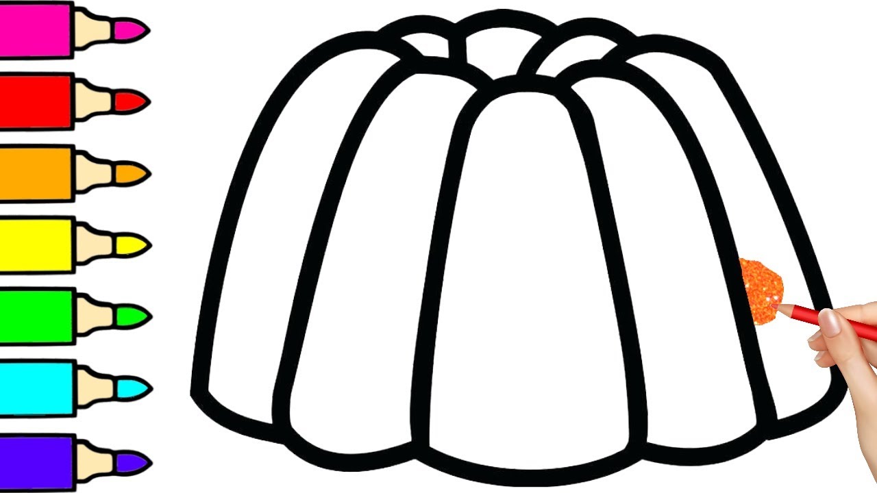 🌈 Glitter Rainbow JELLY Coloring And Drawing For Babies Painting For Kids YouTube