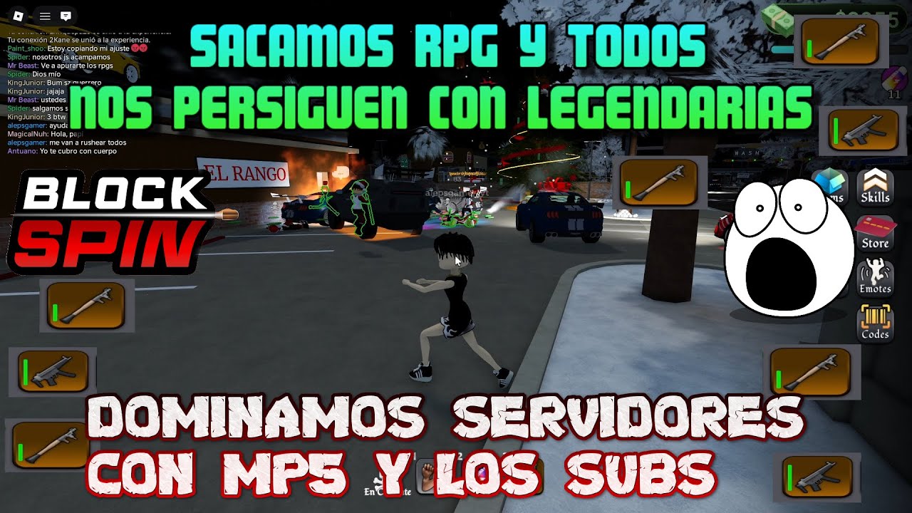 🔥BLOCK SPIN🔥SACAMOS RPG Y MP5 Y TODA 1 CREW NOS PERSIGEN TODOS IVAN CON ...
