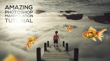 Fantasy gold fish Photo Manipulation Photoshop Tutorial