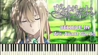 Video thumbnail of "Believe In (The Love That Binds Us) - Violet Evergarden 「Yuuki Aira//結城アイラ」Piano Sheets/Tutorial"
