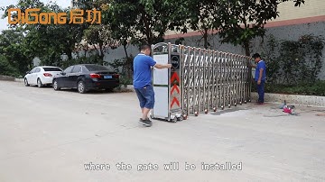 QiGong  Trackless retractable gate Install video