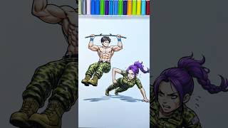 Which one is Correct?Kpop Rumi X jinu Military Dance Trend 😍#kpopdemonhunters #viralvideo