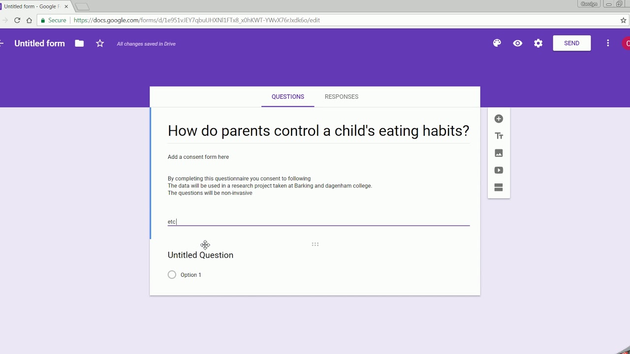 research instrument google form