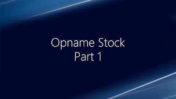 2020 ISX Transaksi Opname Stock Part 1