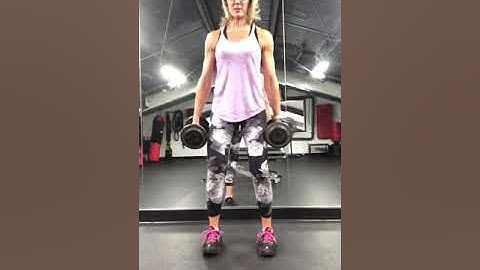 Compound Exercise: squat/bicep curl/shoulder press