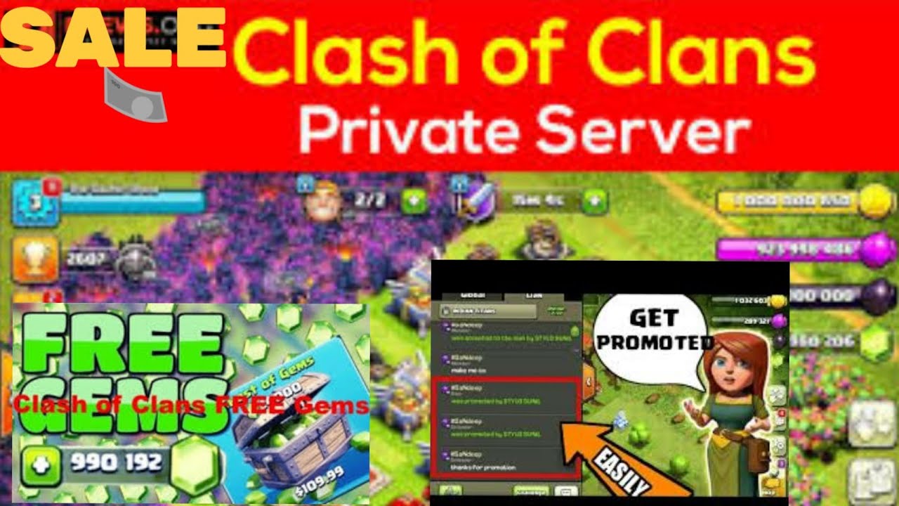 COC PRIVATE SERVER/HOW TO PROMOTE YOUR COC CLAN FREE IN