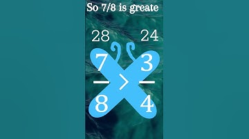 Comparing two fractions using butterfly method