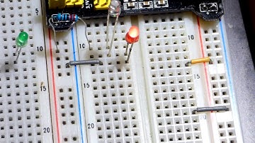 Quick photodiode controlling LED current demonstration for beginning learning electronics