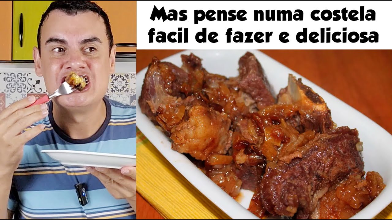 COSTELA COM ALHO PORÓ NA PANELA DE PRESSÃO - Fubá online