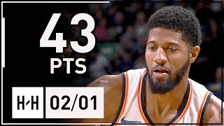 Paul George Full Highlights Thunder vs Nuggets (2018.02.01) - 43 Points, CRAZY Shots!