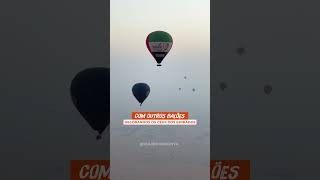 Voo de balão impressionante no deserto de Dubai para ver o nascer do sol #Shorts