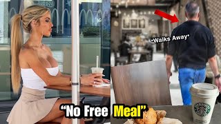 High Value Man REFUSES To Pay For Woman's Food & Leaves!