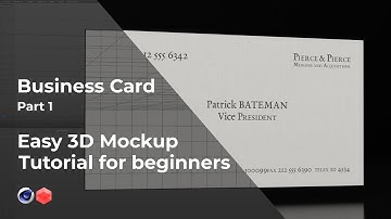 Business Card Mockup tutorial Part 1. Paper letterpress effect. 3d design, Cinema 4d, Redshift.