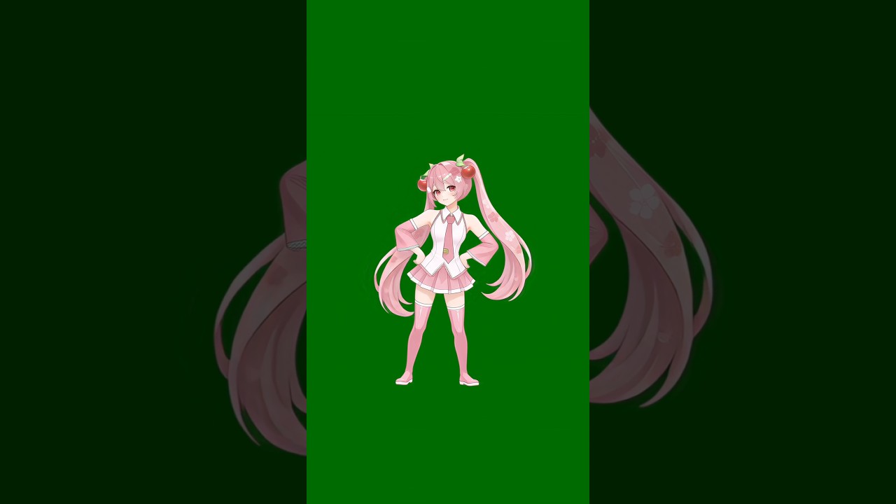 【グリーンバック素材】桜ミク / ミラクルクルクル #振付 #初音ミク #dance #miku #anime