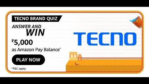 Amazon Funzone Tecno Quiz Answers Today |16 March 2024 | @dailyquiztime #amazonfunzon