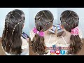 Penteado Infantil em ligas com cabelo solto ou amarração | Easy hairstyle with rubber band for girls