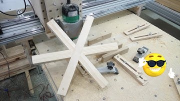 part22 3-way wood joint [ very easy CNC(Crazy Numerical Control) build]