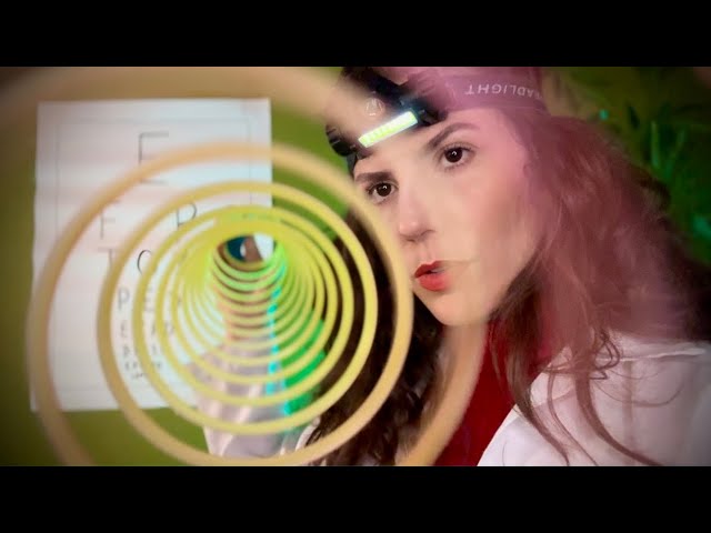 ASMR | OFTALMO FAZ TESTE DE VISÃO (retinoscopia)