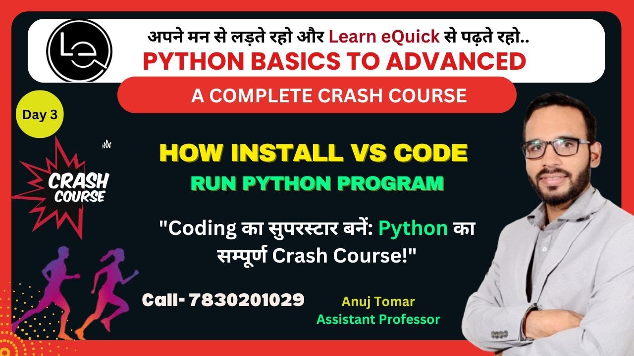 How Install VS Code | Visual Studio Code | Run Python Program | Crash ...