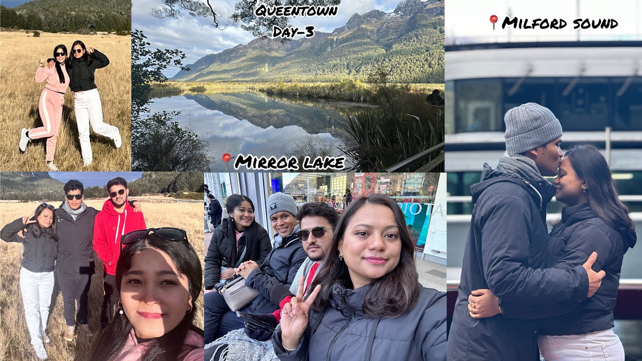 SouthIsland Queenstown🏝️Day-3.📍Mirror lake,Eglinton valley&Milford Sound.First experience of Cruise🥰