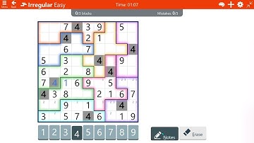 Microsoft Sudoku Irregular Easy | March 1, 2022 | Daily Challenges