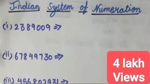 INDIAN SYSTEM OF NUMERATION || Class-6th || MATHS || INTENSIVE STUDY ||